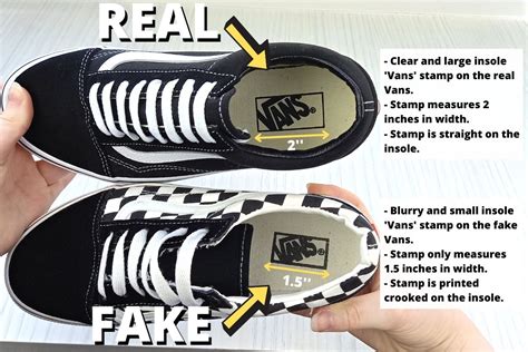 real vs fake vans